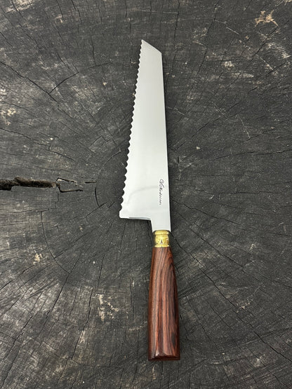 8&quot; Bread &amp; Roast Knife, Violet Jacaranda, SS420c - 200mm