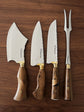 BBQ Knife Set of Jacaranda Hardwood Handles SS440