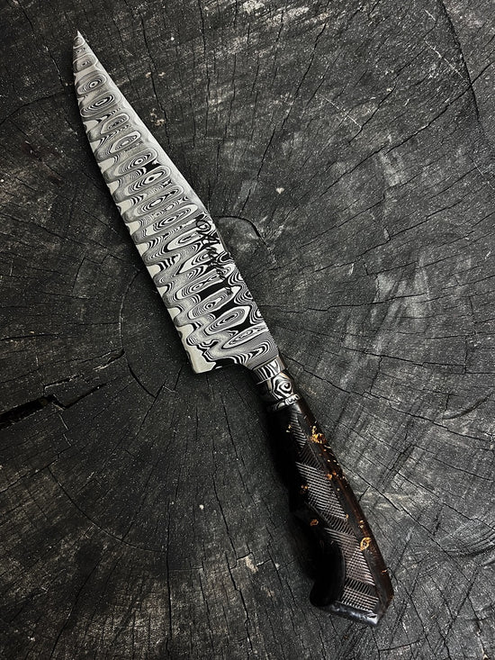 7.5" Damascus Wild Knife 220 Layers GH CS1095 15n20