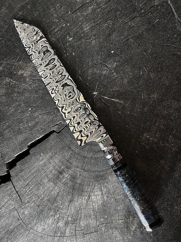 9.5&quot; Damascus Bunka Knife 240 Layers GH CS1095 15n20