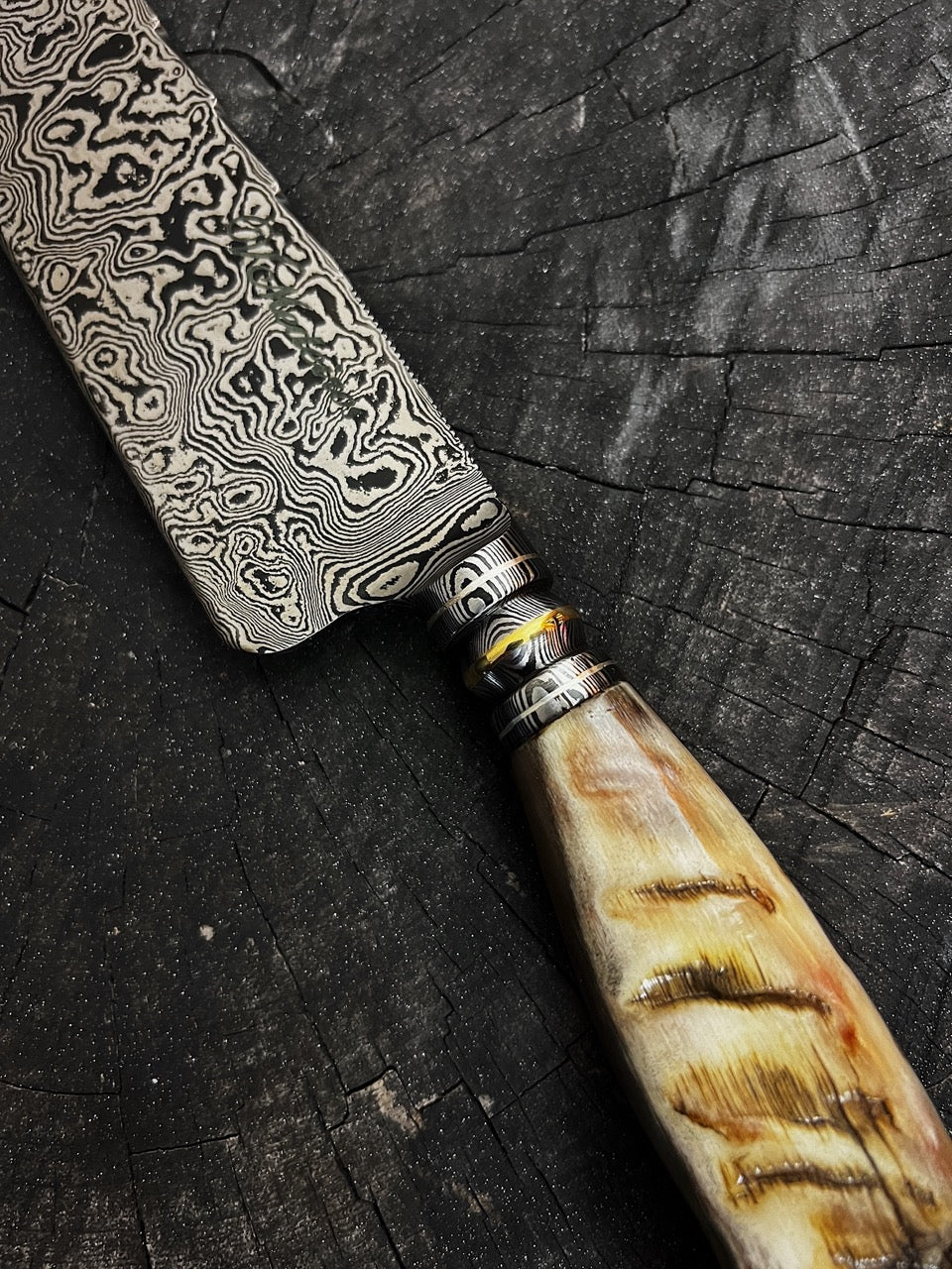 11&quot; Damascus Knife 180 Layers MS CS1095 15n20