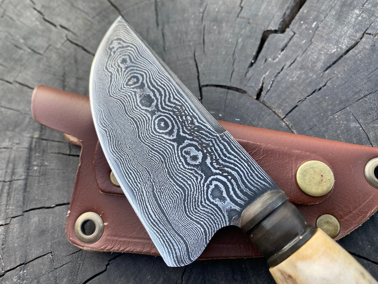 4&quot; Damascus Custom Skinner Knife 120 Layers CS1095 15n20