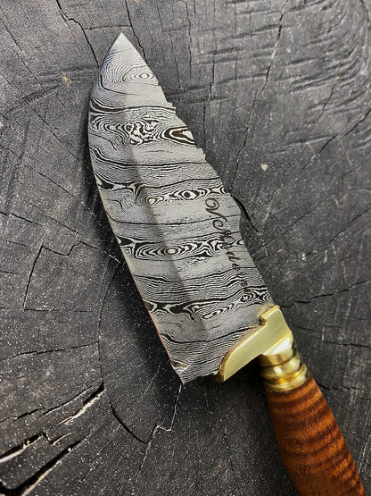 CUSTOM ORDER - 5&quot; Damascus Skinner Knife 180 Layers, Violet Jacaranda, CS1095 15n20 x4