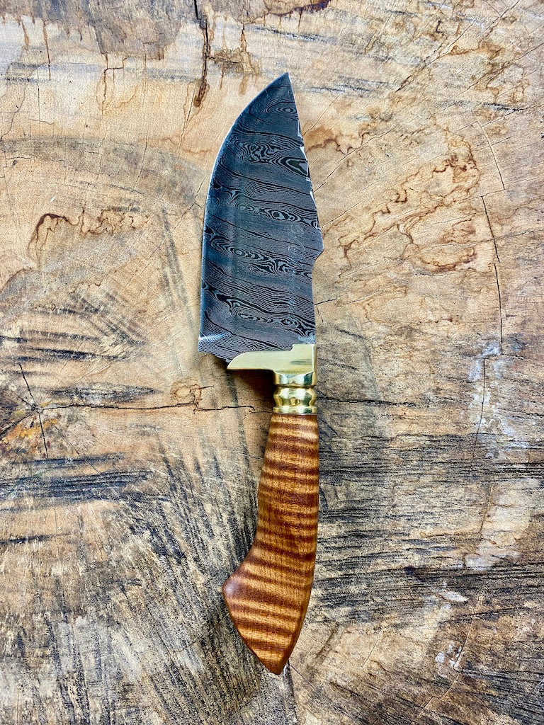 CUSTOM ORDER - 5&quot; Damascus Skinner Knife 180 Layers, Violet Jacaranda, CS1095 15n20 x4