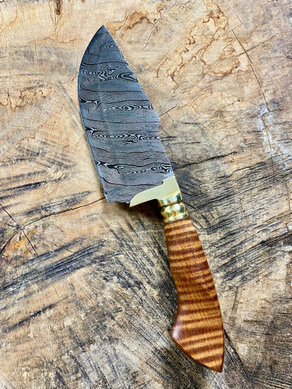 CUSTOM ORDER - 5&quot; Damascus Skinner Knife 180 Layers, Violet Jacaranda, CS1095 15n20 x4