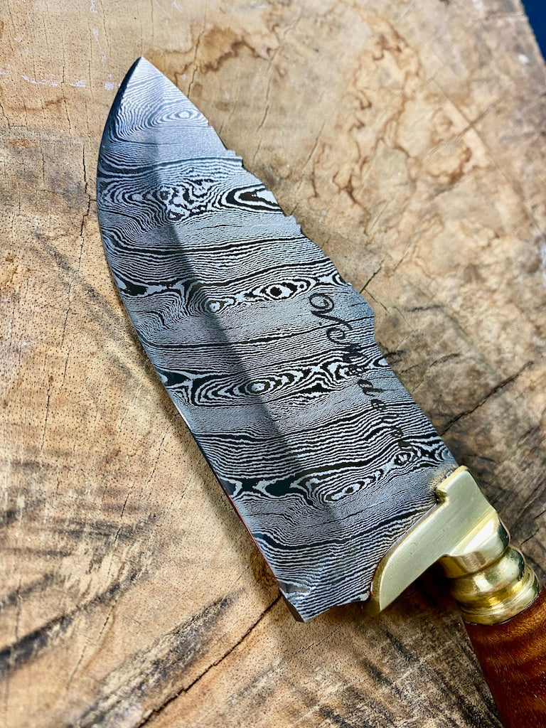 CUSTOM ORDER - 5&quot; Damascus Skinner Knife 180 Layers, Violet Jacaranda, CS1095 15n20 x4