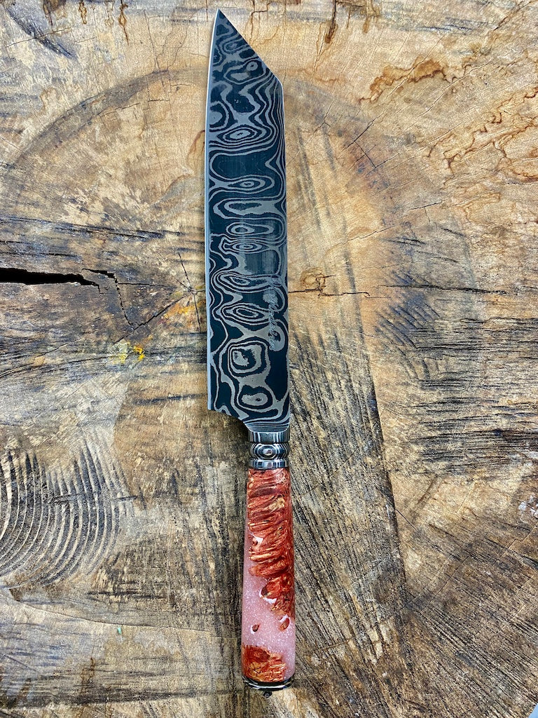 9&quot; Damascus Bunka Knife 180 Layers GH CS1095 15n20