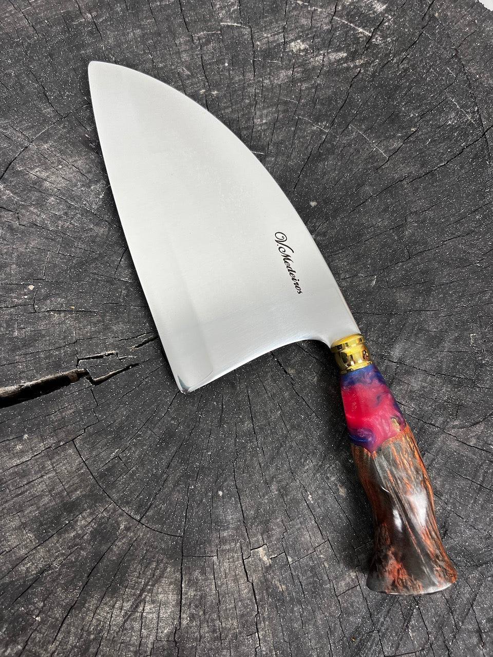 CUSTOM ORDER 8&quot; Cutelo Cleaver, Resin Block, SS440 - 200mm