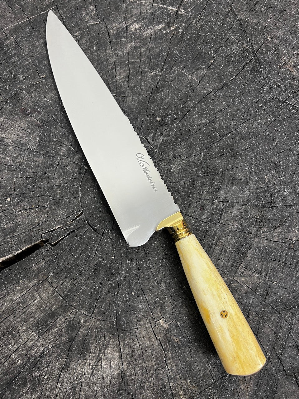 10&quot; Chef Picanha Knife, Ostrich Bone, SS440 - 250mm