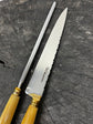 BBQ Knife & Sharpening Duo Set, Ostrich Bone, SS420 - 250mm