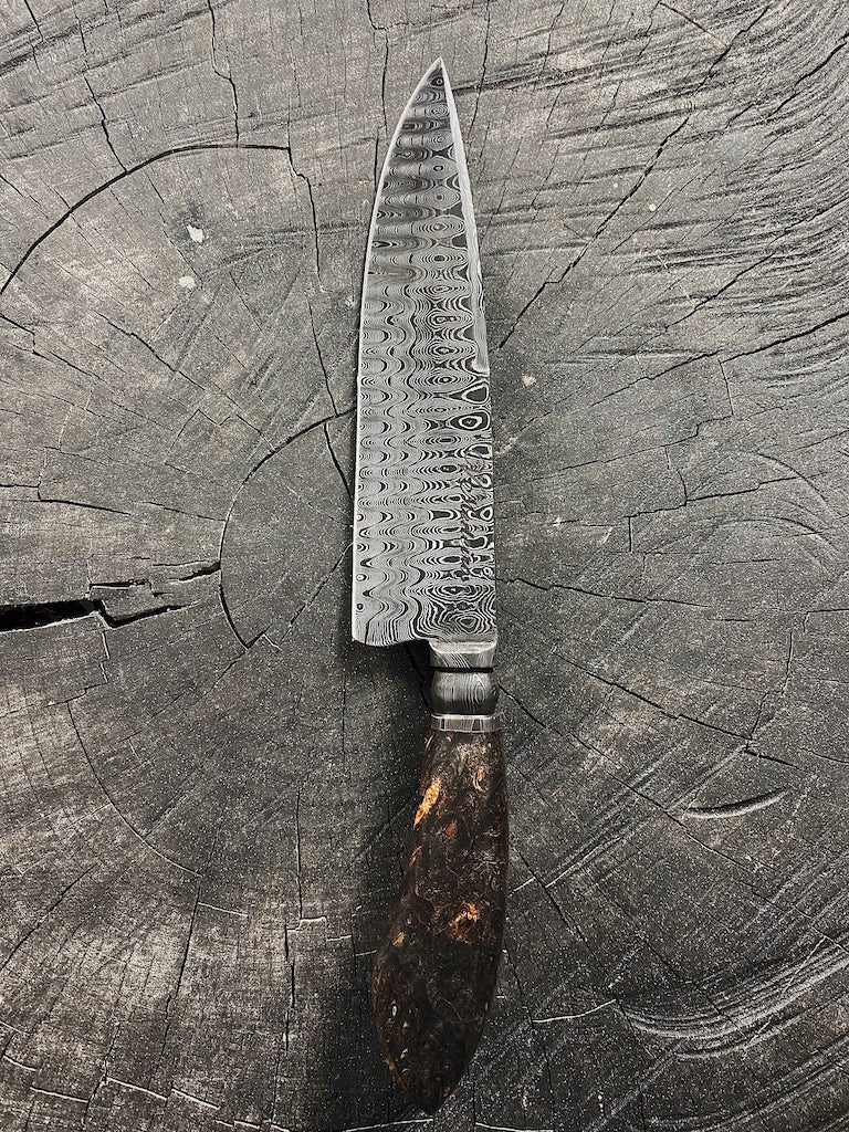 8" Damascus Guarim Custom Knife 180 Layers CS1095 15n20