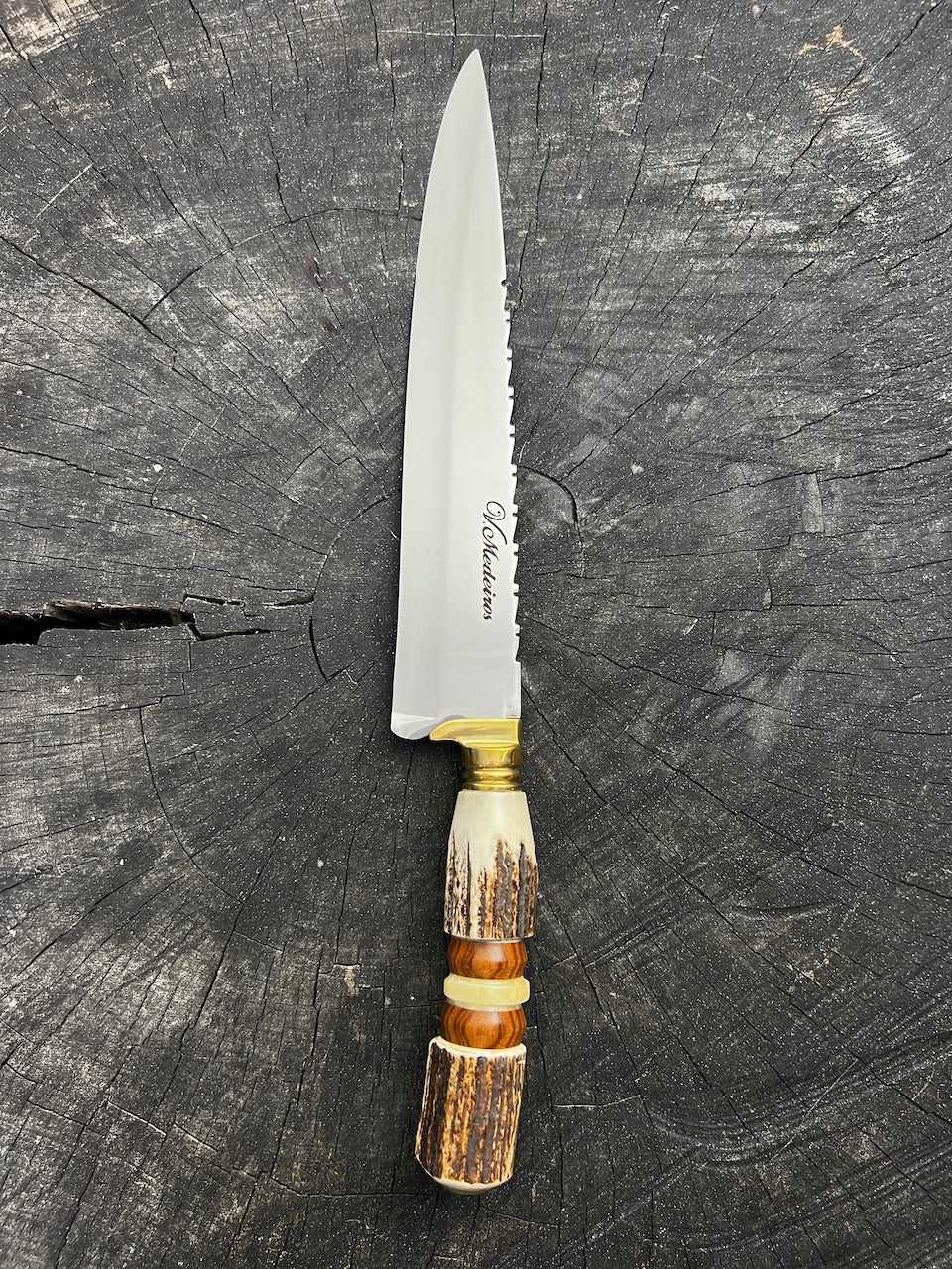 10&quot; Chef Knife, Deer Antler SS420 - 250mm