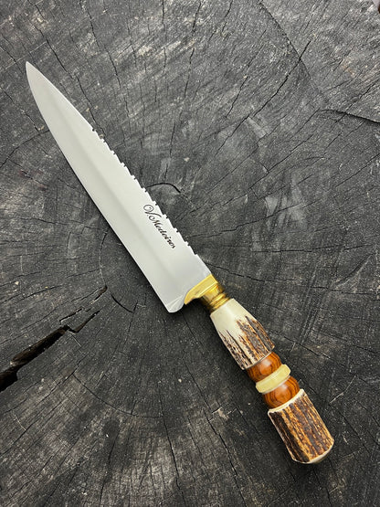 10&quot; Chef Knife, Deer Antler SS420 - 250mm