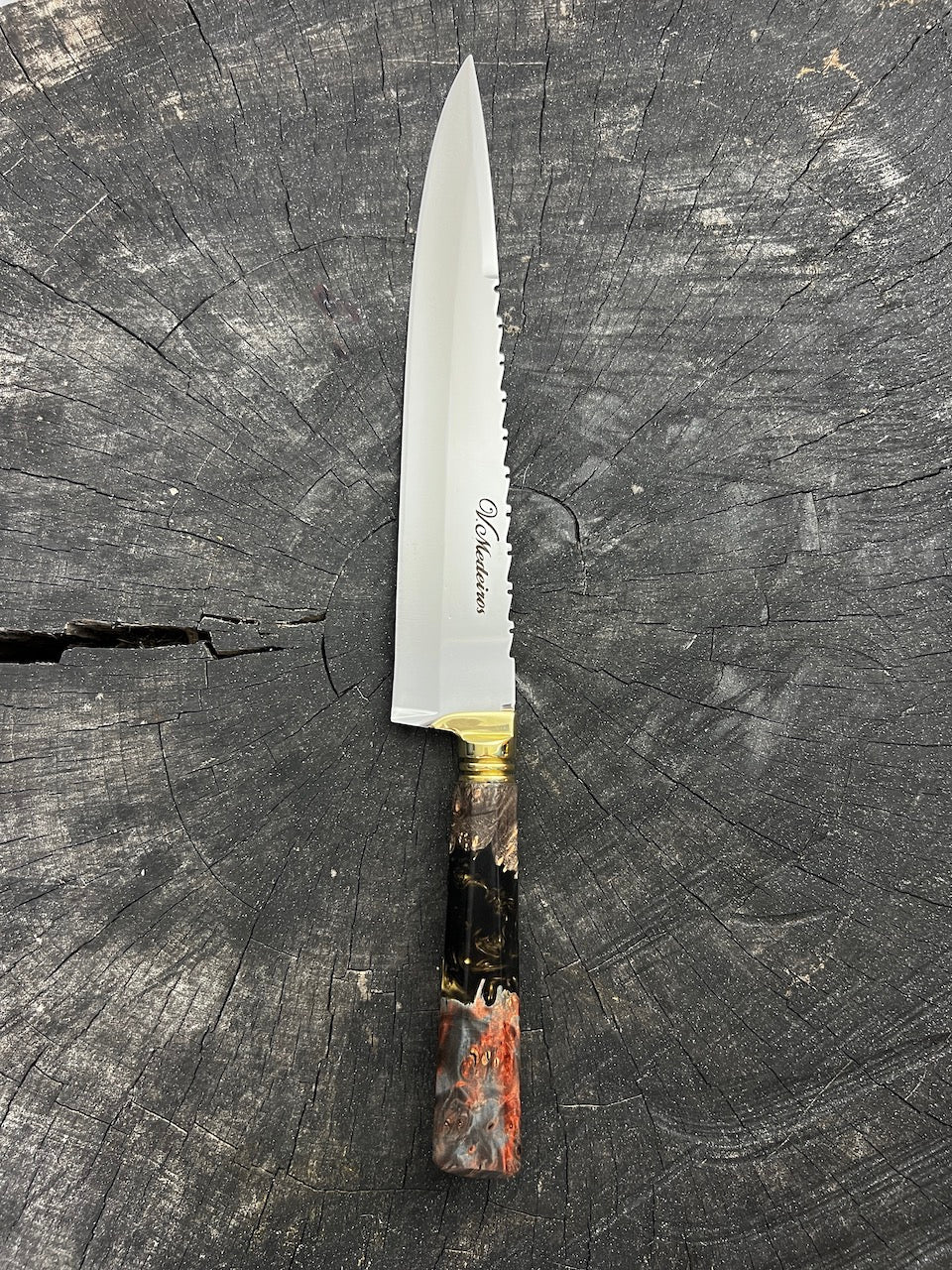 10&quot; Chef Knife, Maple Burl SS440 - 250mm