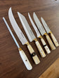 Knife Set of Ostrich Bone Handles SS440